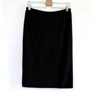 DIANE FREIS vintage y2k 90s 100% Cashwool black textured classic pencil skirt